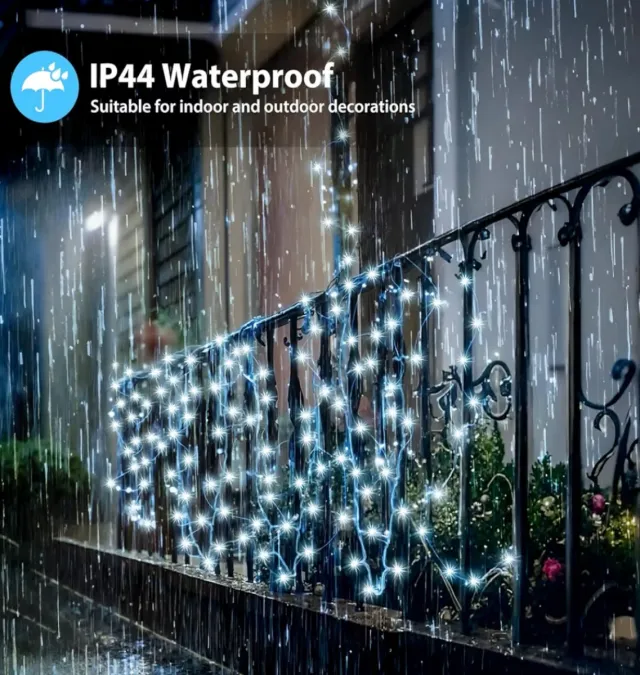 100M Guirnalda Luces LED Blanca Luces Navidad