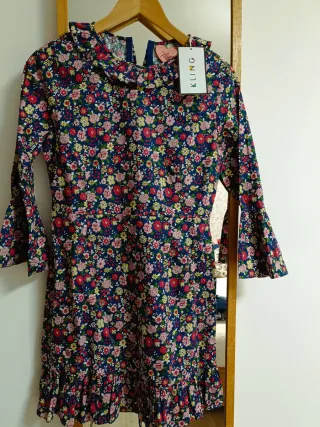 Vestido Kling floral manga larga
