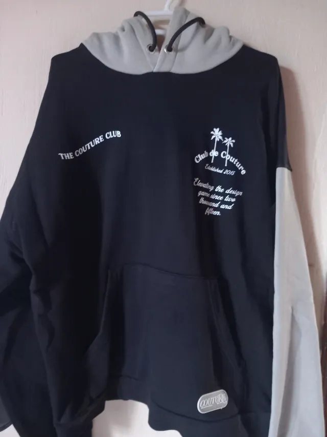 Sudadera The Couture Club Hombre Negra Gris