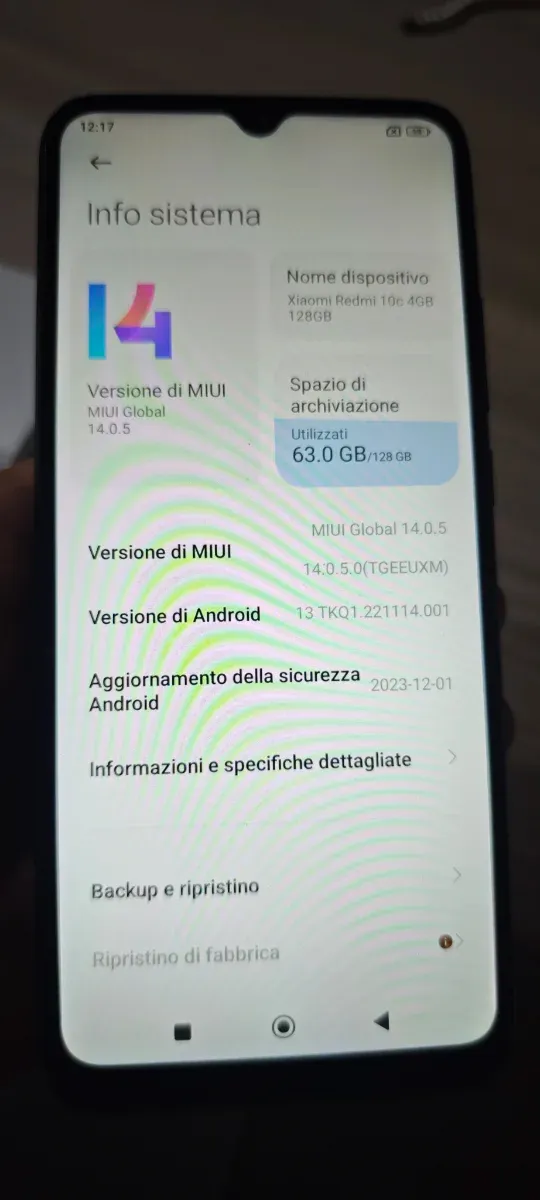 Xiaomi Redmi 10C 4GB 128GB Nero