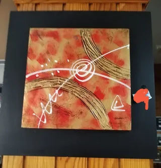 Tela abstrata 45x45cm