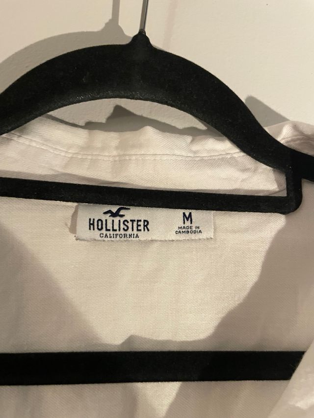 Camisa Hollister Blanca Manga Larga
