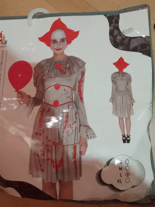 Disfraz payasa asesina mujer talla L