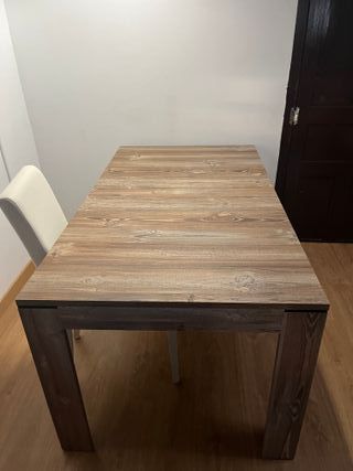 Mesa comedor extensible madera 160x90cm