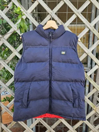 Gilet Caterpillar blu e rosso