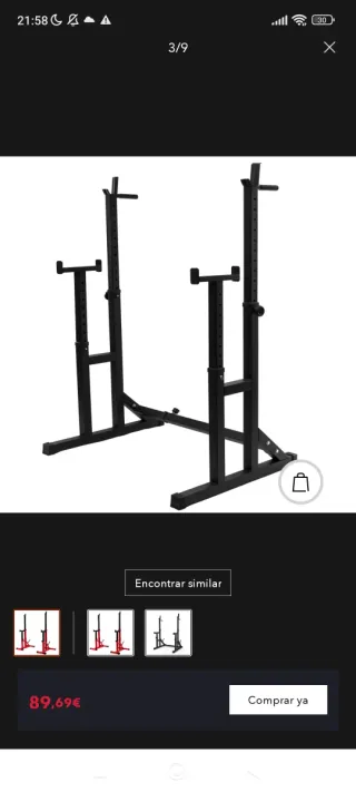 Rack/Soporte para pesas home gym