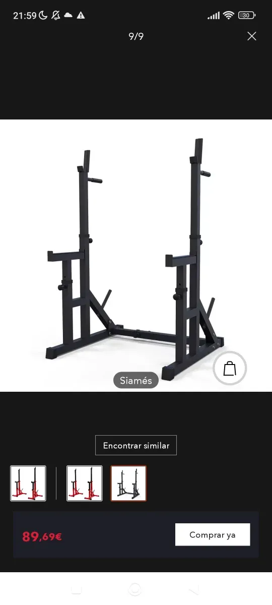 Rack/Soporte para pesas home gym