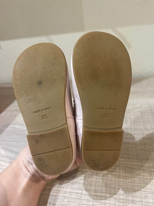 Zapatos ceremonia rosas niña talla 20