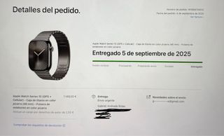 Apple Watch Series 10 GPS + Cellular. Caja titanio