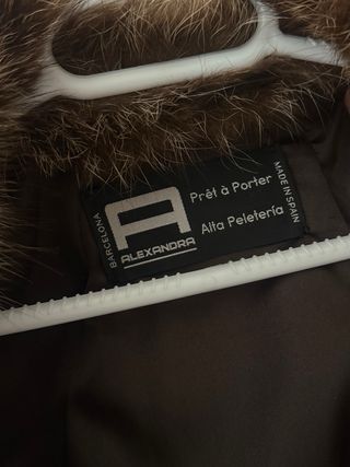 Abrigo de piel mapache vintage Alexandra Barcelon