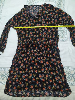 Vestido estampado floral negro