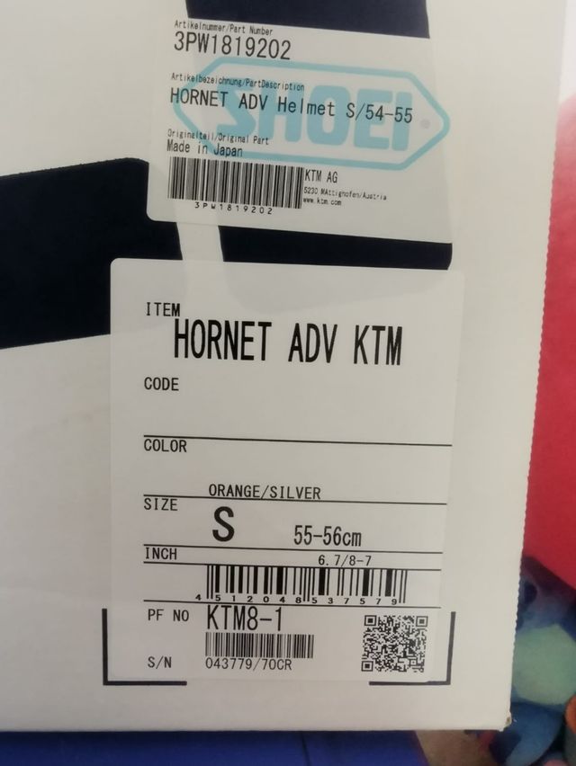 Casco Shoei Hornet Adventure KTM talla S