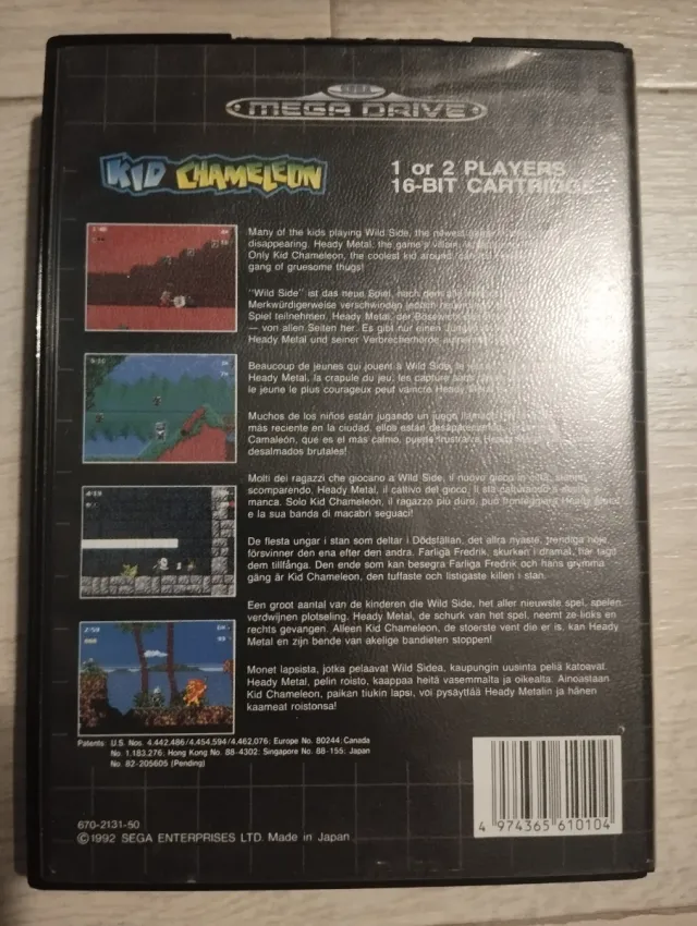 Cartucho Kid Chameleon Sega Mega Drive