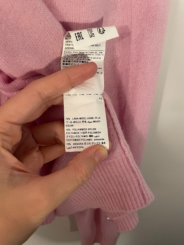 Conjunto punto rosa Benetton