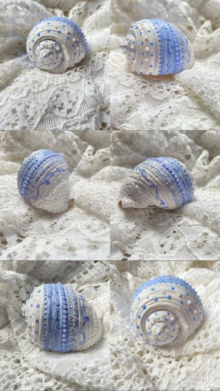 Conchiglia decorata a mano