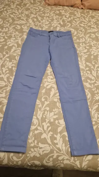 Pantalón pitillo azul Massimo Dutti