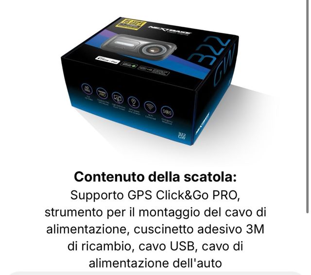 ACCESSORI per Dash Cam Nextbase 322 GW