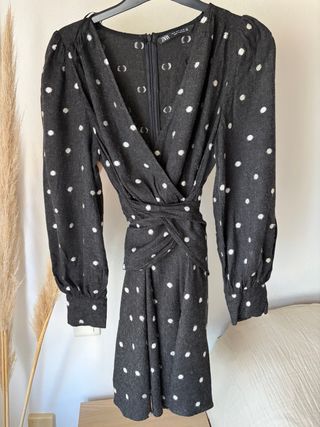 Vestido Zara lunares manga larga