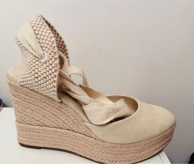 Alpargatas Stradivarius Beige Usadas 1 Vez