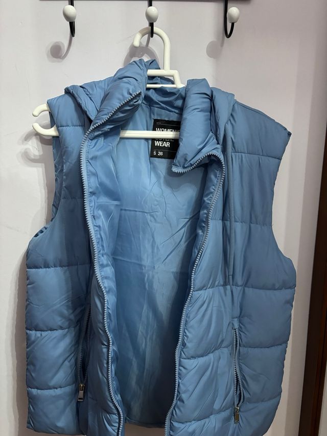 Chaleco acolchado azul talla S