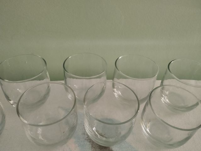 Lote 8 vasos de cristal