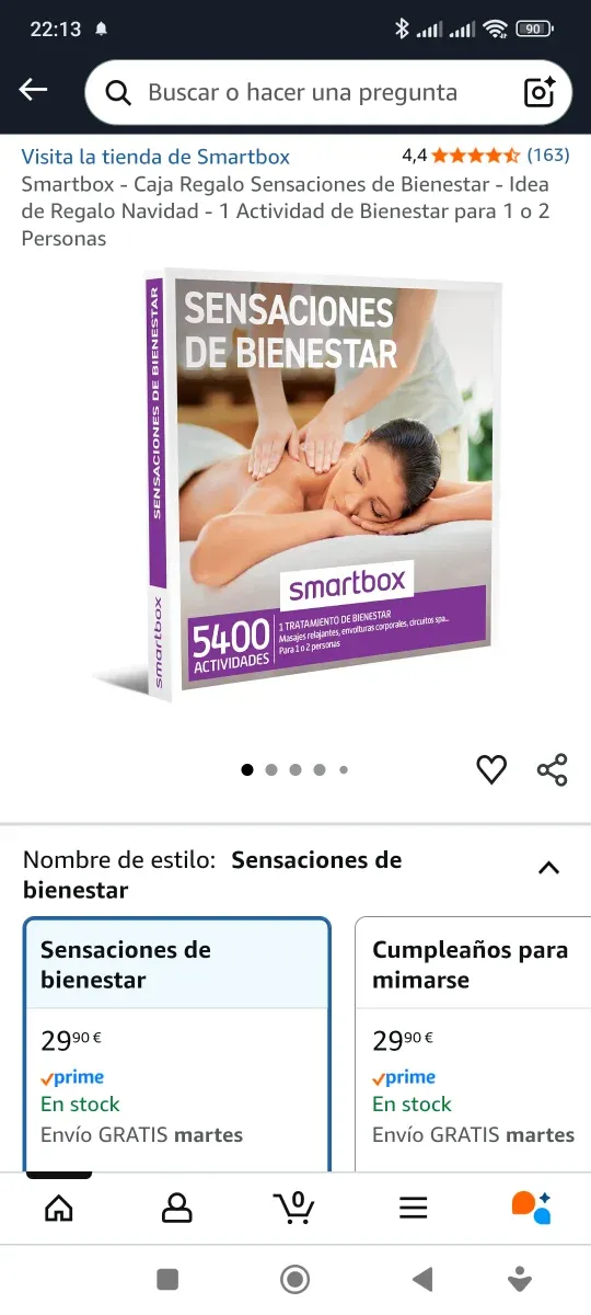 Smartbox Sensaciones de Bienestar