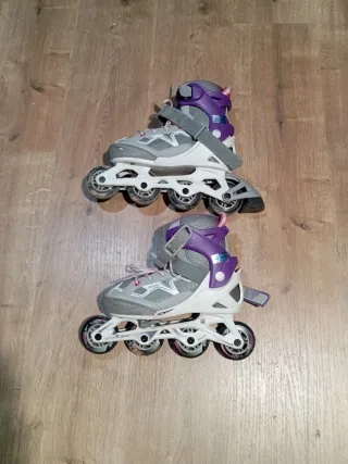 Patines en línea con protecciónes y bolsa