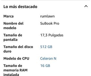 17.3 Computer portatile Twin Lake N150 16 GB RAM 512 GB SSD