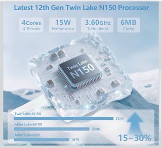 17.3 Computer portatile Twin Lake N150 16 GB RAM 512 GB SSD