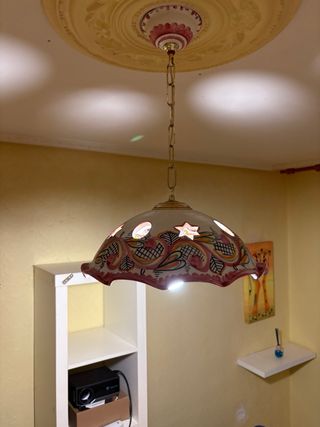 Lámpara cerámica pintada a mano