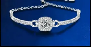 Pulsera Plata y Moissanita 1CT