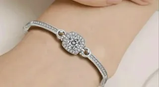 Pulsera Plata y Moissanita 1CT