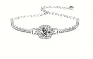 Pulsera Plata y Moissanita 1CT