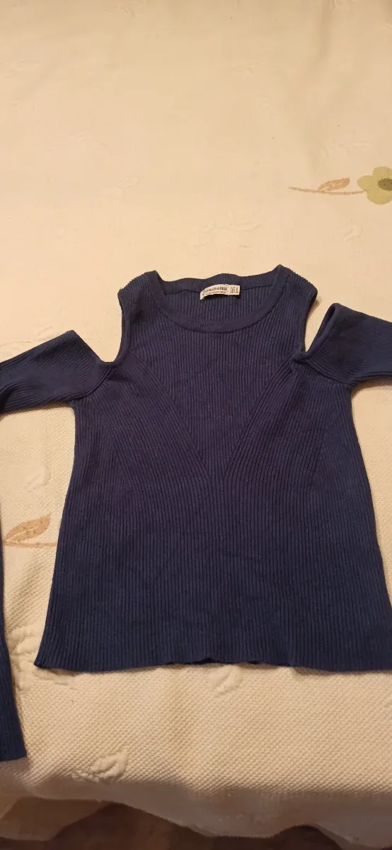 Jersey sin hombros azul