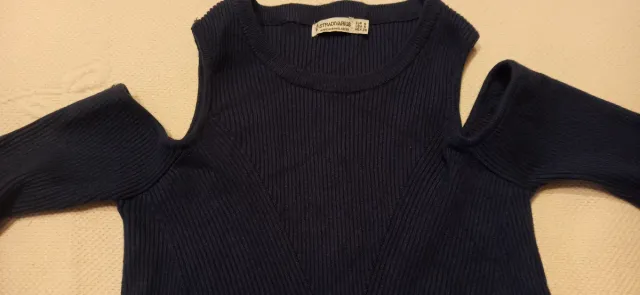 Jersey sin hombros azul