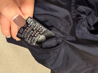 Blazer gessato blu scuro oversize giacca vintage 