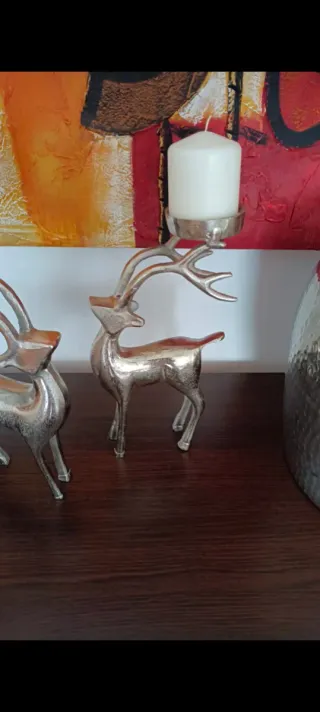 Adorno Navideño Reno, Regalo y Campana