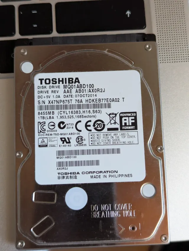 Disco Duro Toshiba 1TB MQ01ABD100