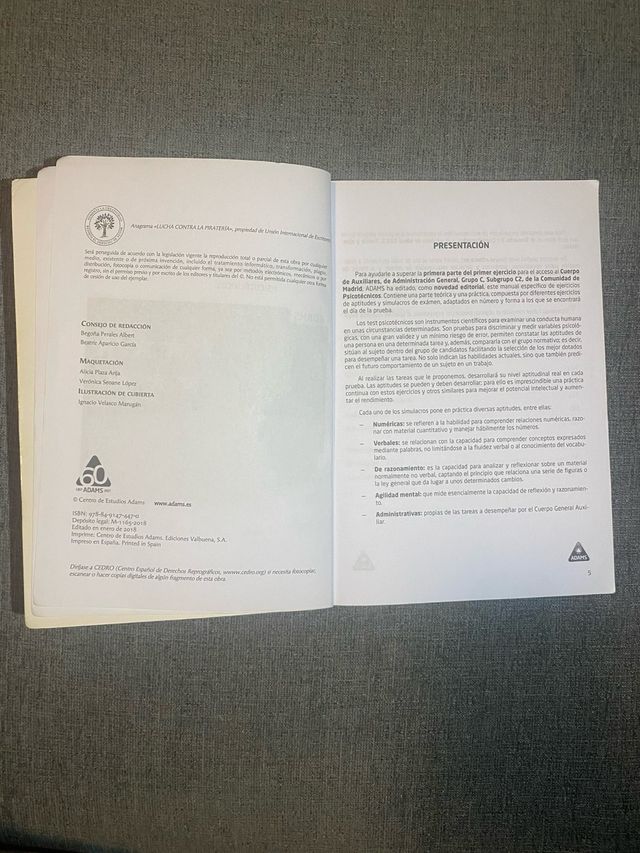 Psicotécnicos Auxiliares de la comunidad de Madrid