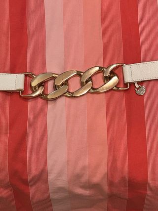 Cinturón Lola Casademunt Blanco y Dorado
