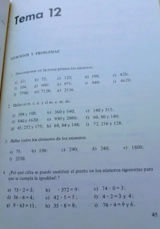 Libro "MATEMÁTICAS BÁSICAS". Libro de trabajo.