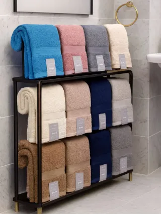 Set 2 Asciugamani Cotone