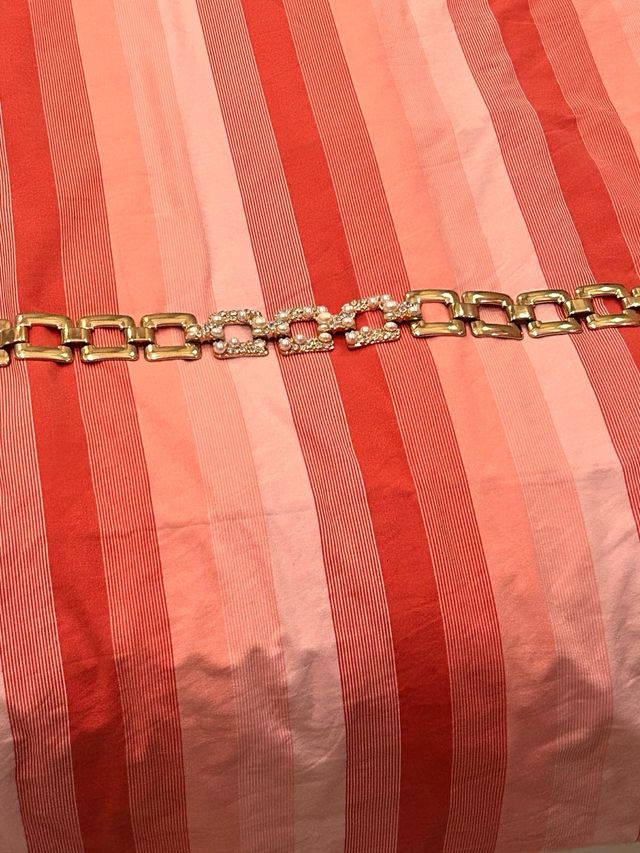 Cinturón Mango Dorado con Piedras