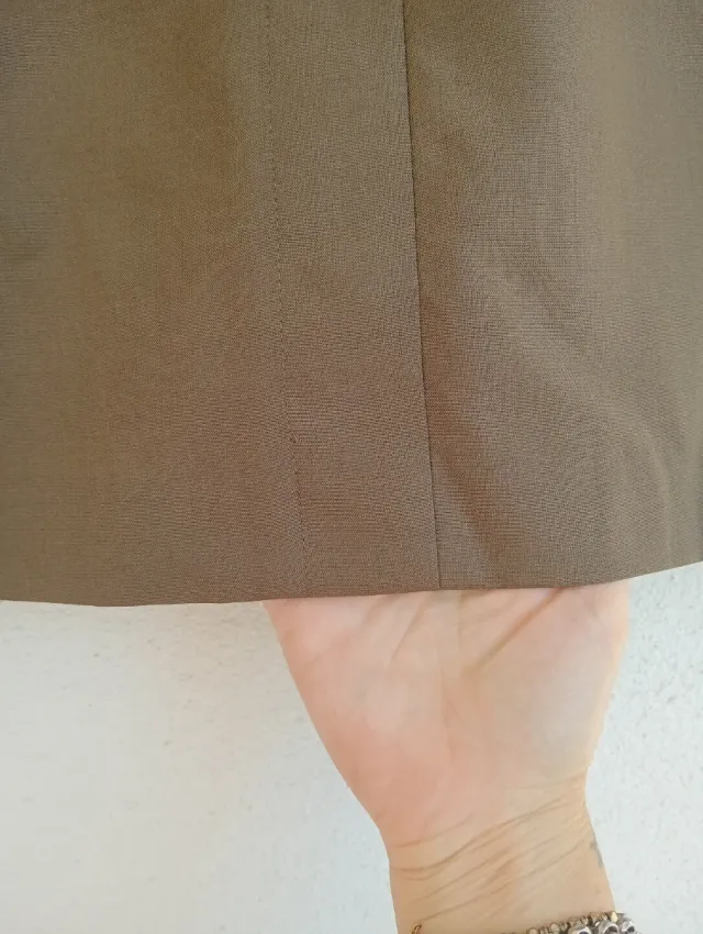 Gonna tubino vita alta marrone