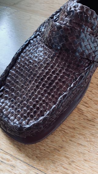 Zapatos de piel trenzada talla 36