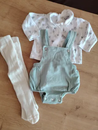 Conjunto ranita, camiseta y leotardos 3 meses