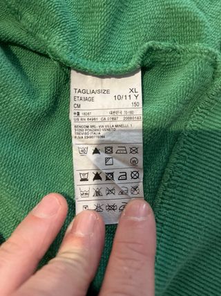 Felpa bambino Benetton verde