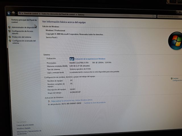 Monitor y PC Windows 7