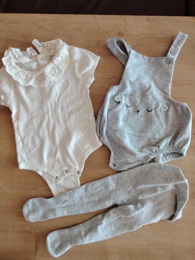 Conjunto ranita, leotardo y body 3-6 meses