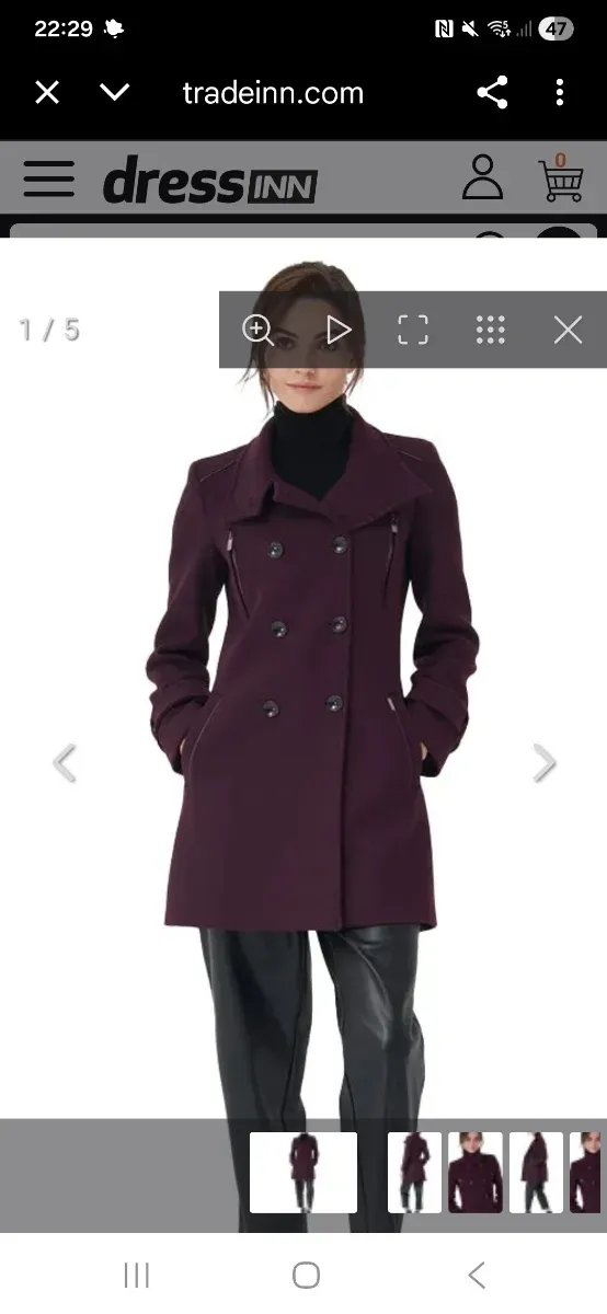 Abrigo Salsa Burdeos talla L